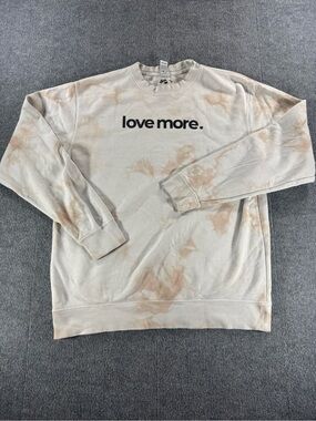 Kloh + Co Love More Pigment Dyed Sweatshirt Soft Girl Mindful Aesthetic L Cozy